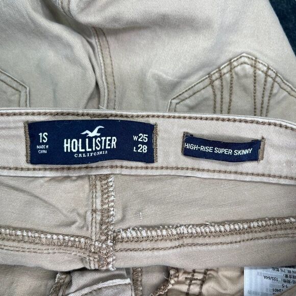 Hollister‎ Women's High-Rise Super Skinny Tan Jeans - Picture 8 of 10